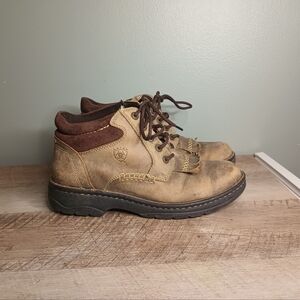 Ariat Womens Canyon Heritage Hiking Boots 7B Distressed Leather Ankle Western